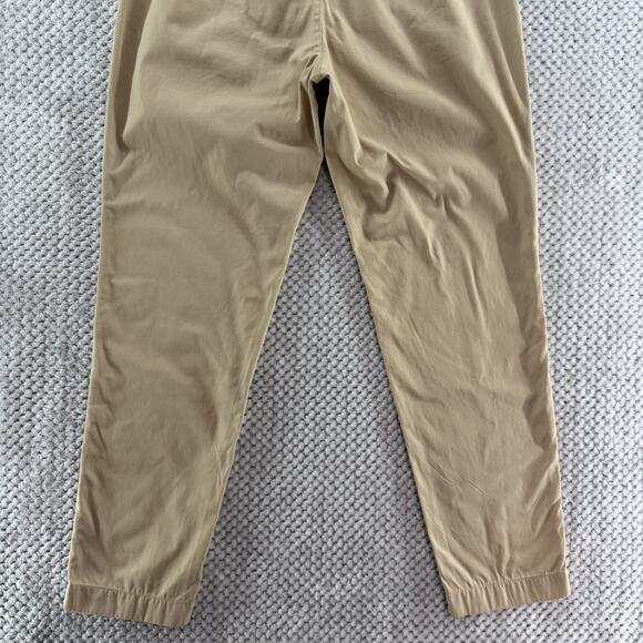 Cos Pants Women 34R Khaki Taper Straight High Rise Side Pocket Flat Front Career - Picture 8 of 16